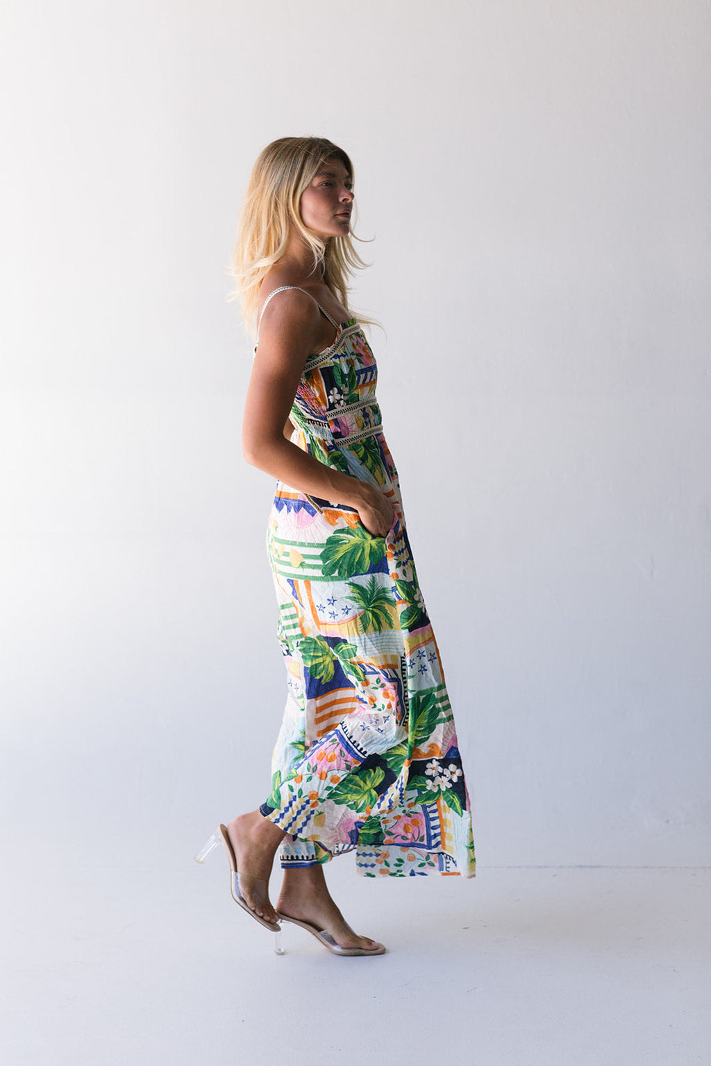 Isla Printed Midi Dress - Multi