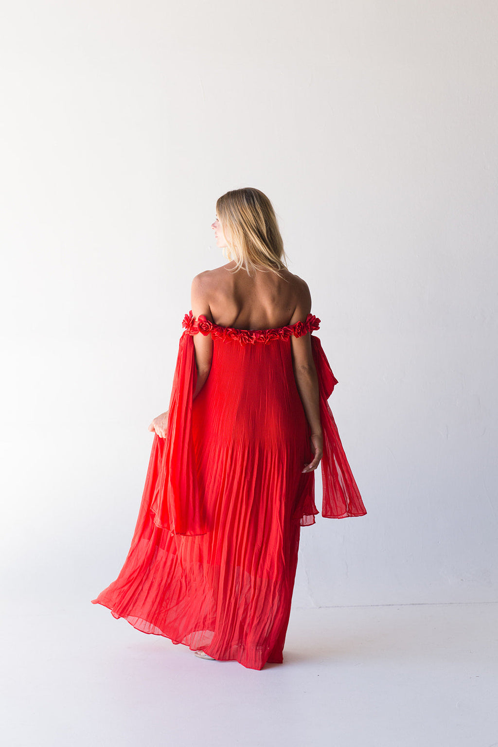 Hartley Strapless Maxi Dress - Red