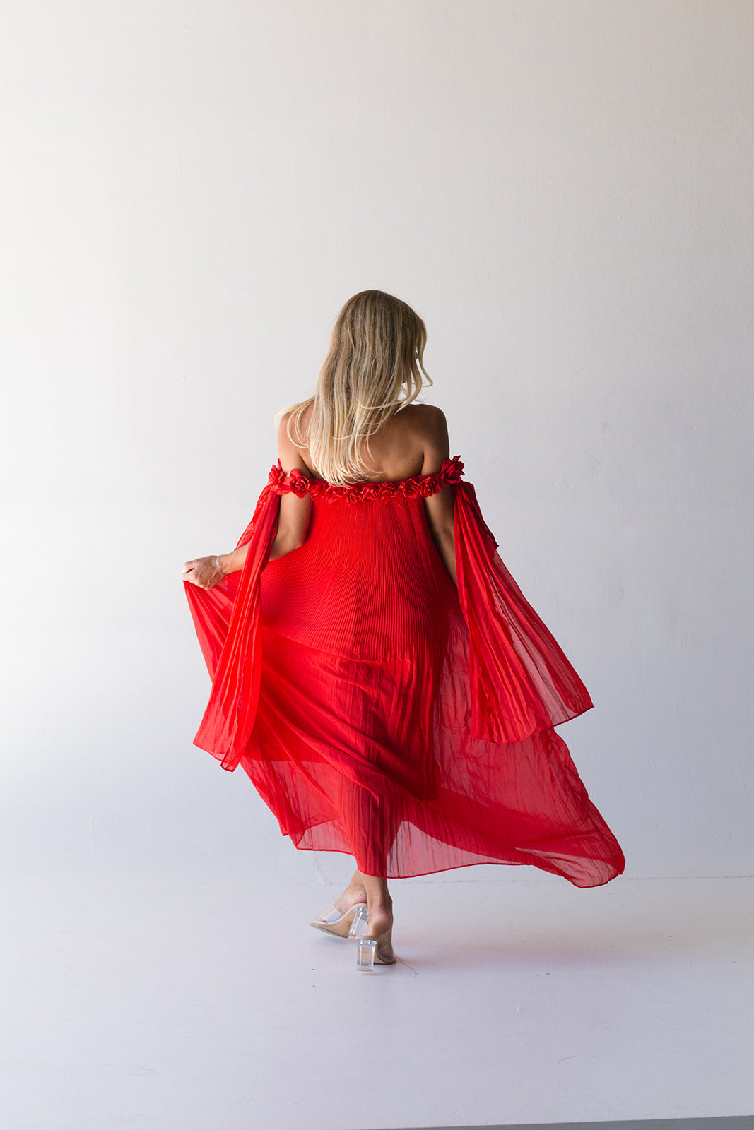 Hartley Strapless Maxi Dress - Red