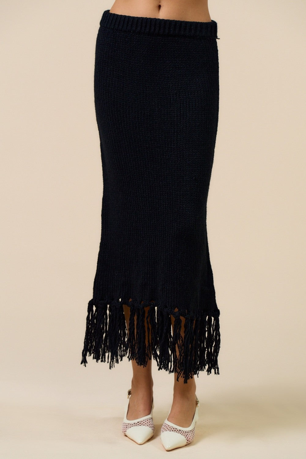 Parker Sweater Maxi Skirt - Black