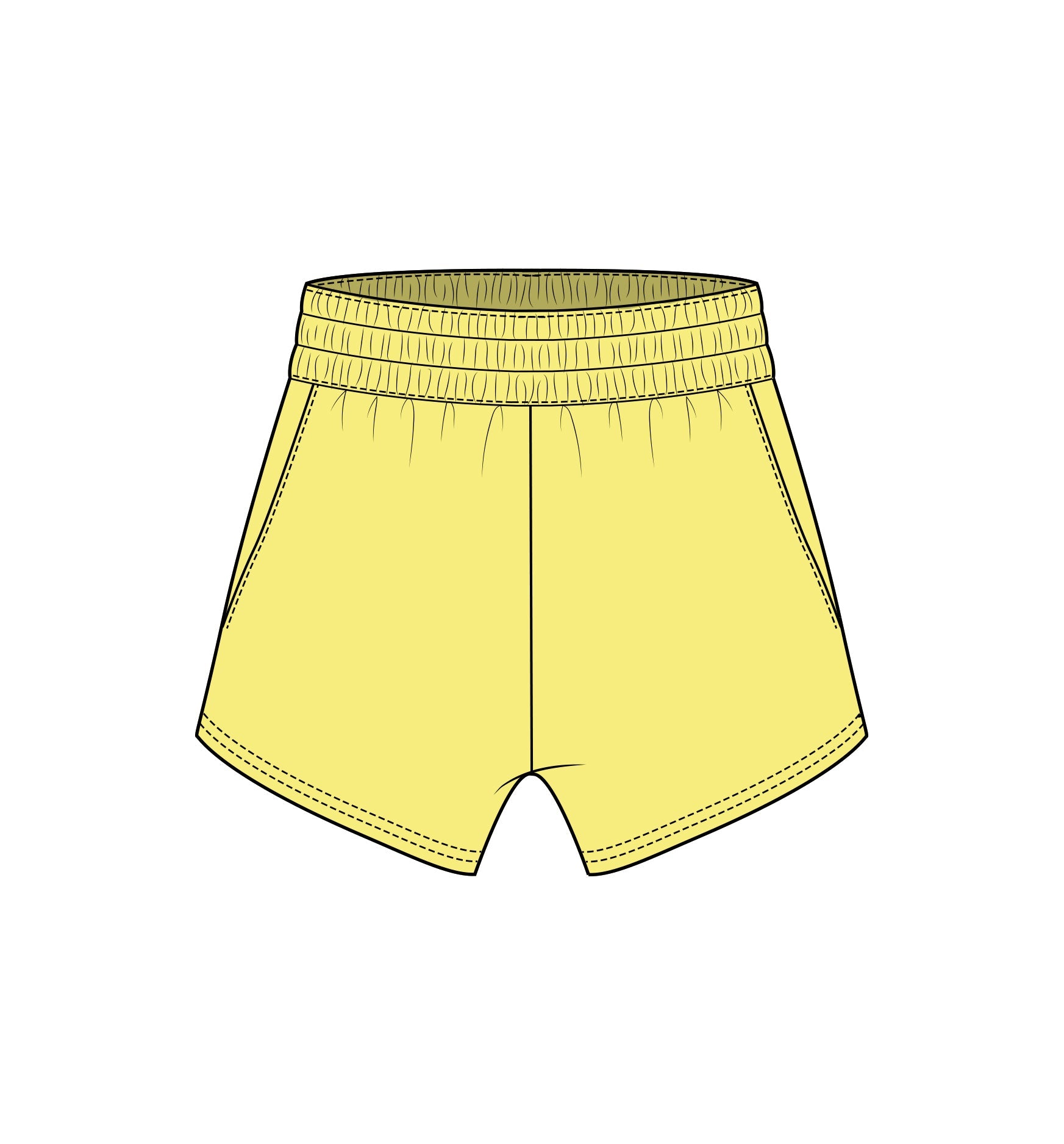 Fancy French Terry Mini Shorts - Birdy Yellow