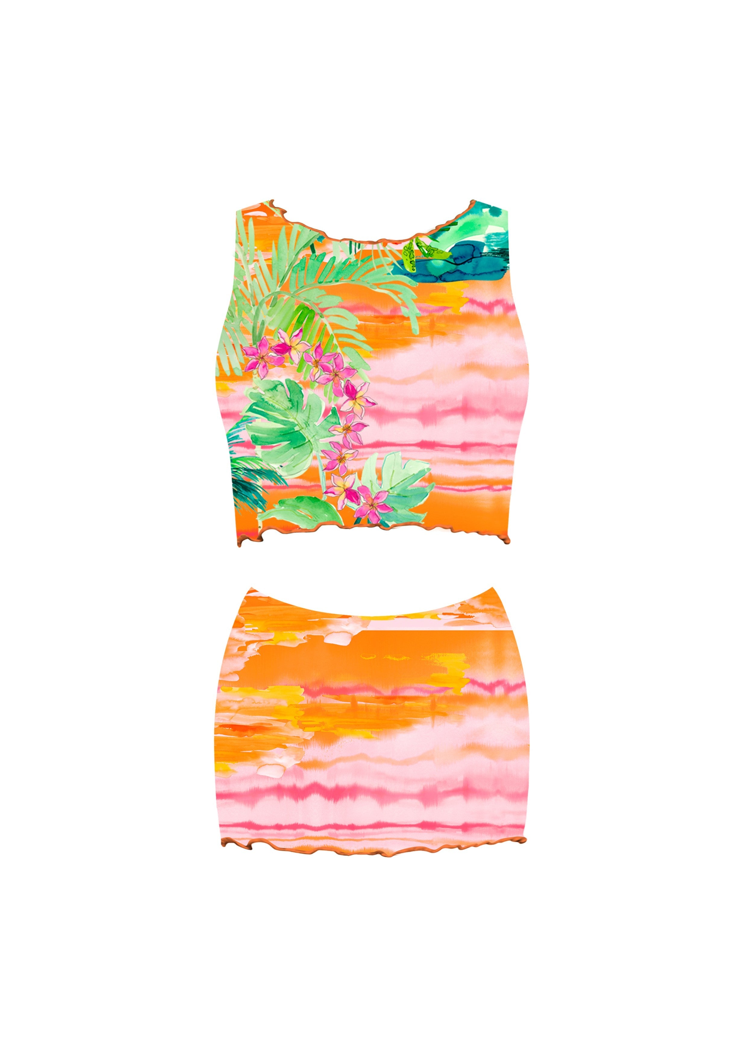 Paradise Coverup Set - Hawaiian Flower