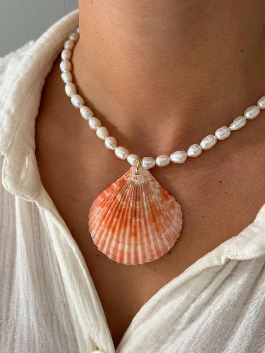 Coral Crush Pearl Necklace