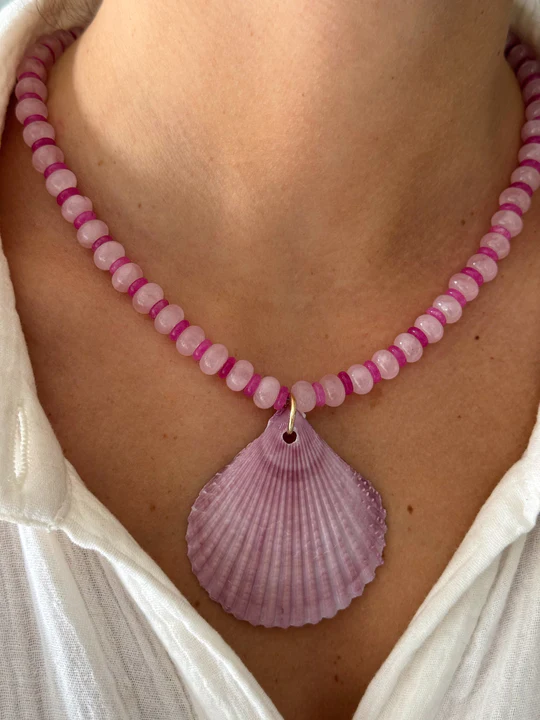 Purple Palm Necklace